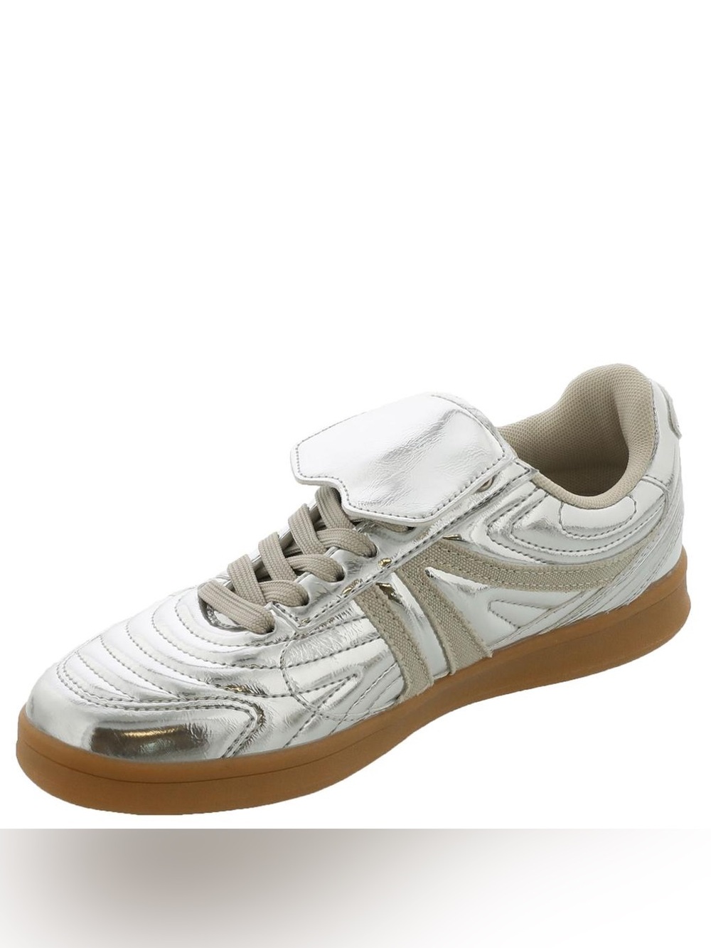 Steve Madden Silver Quilted Low-Top Sneaker